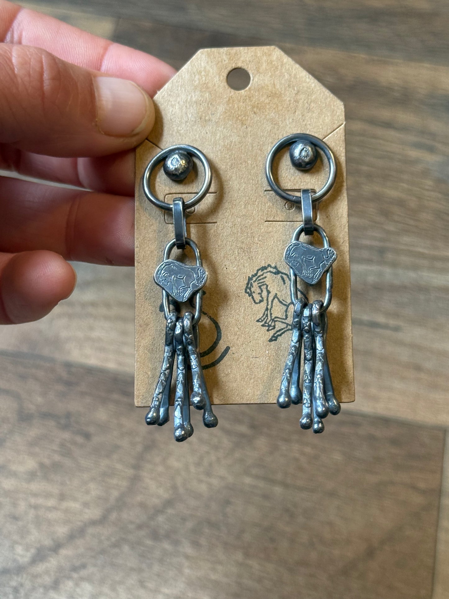 Bad Bronc Paperclip Chain Earrings