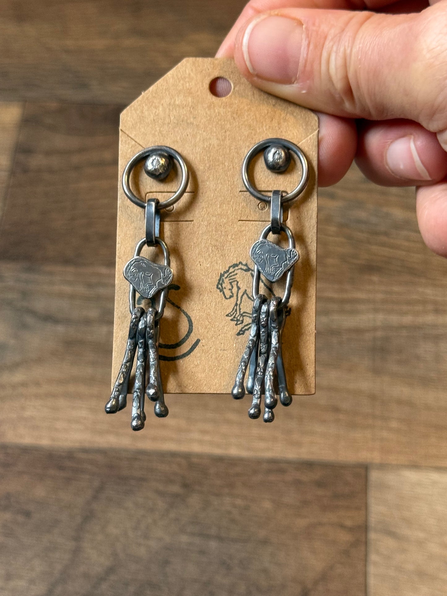 Bad Bronc Paperclip Chain Earrings