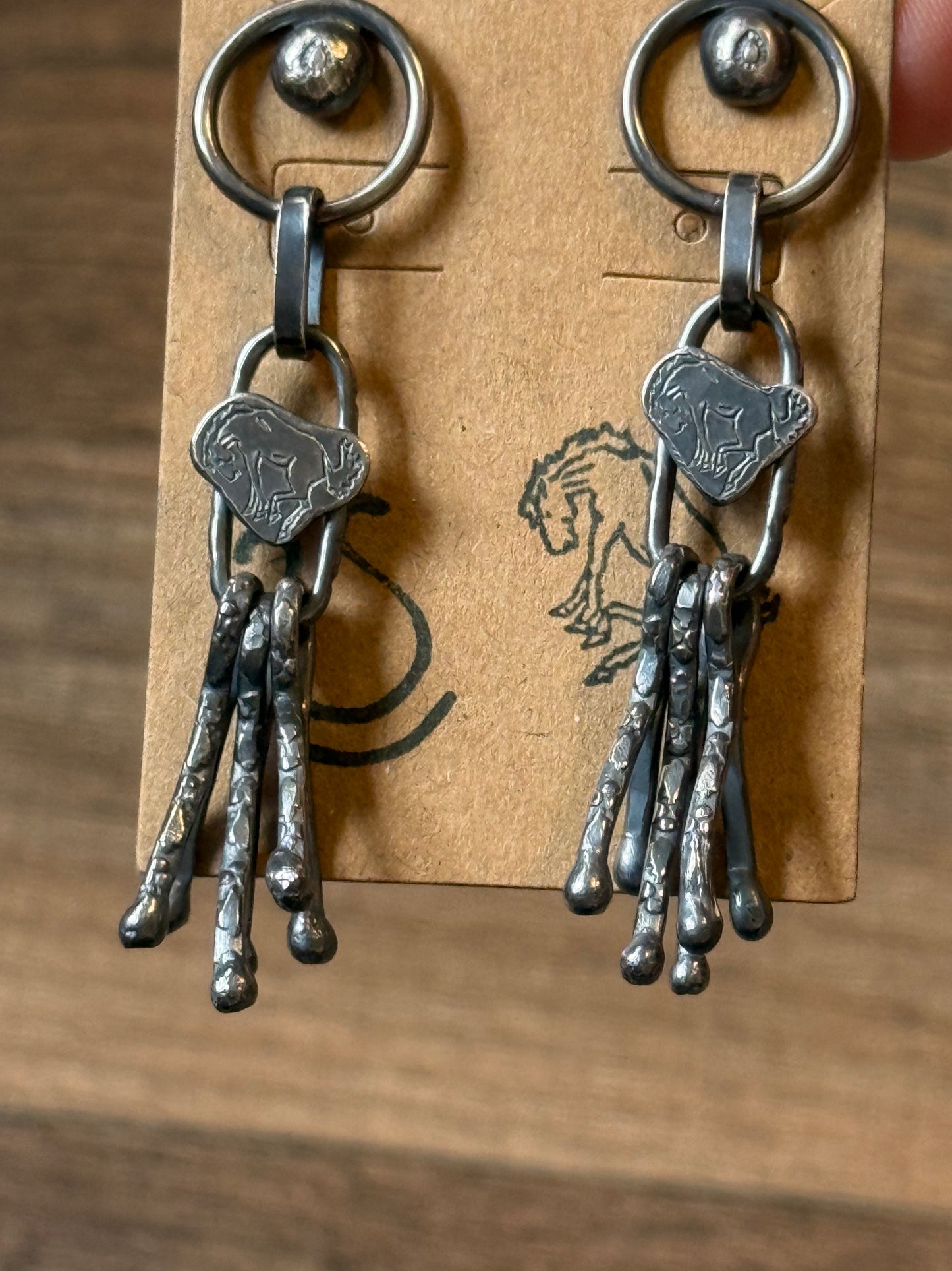 Bad Bronc Paperclip Chain Earrings