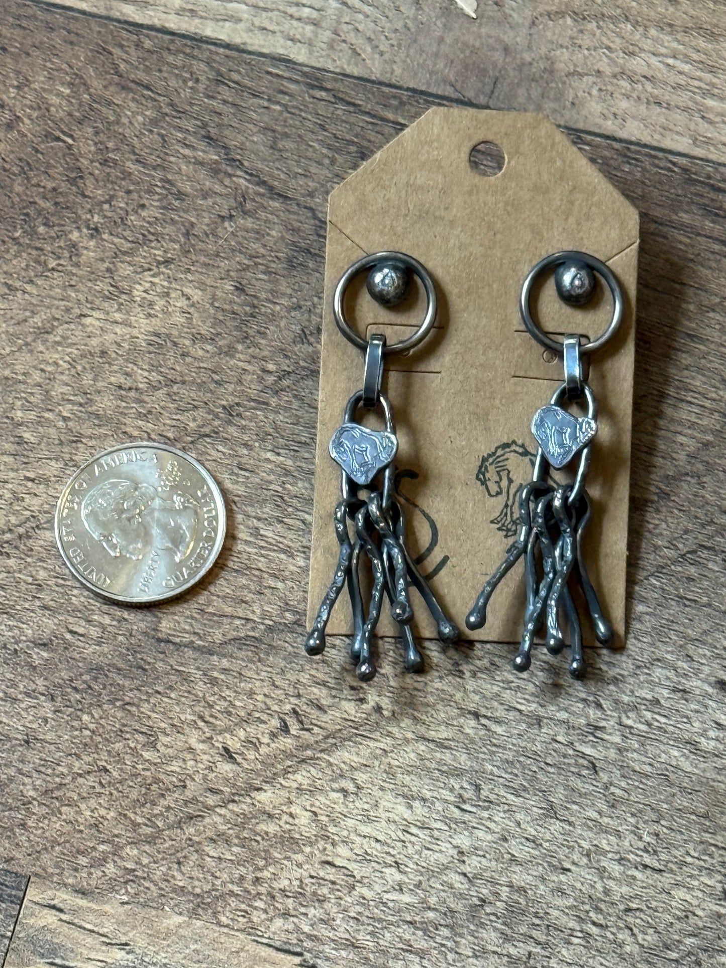 Bad Bronc Paperclip Chain Earrings