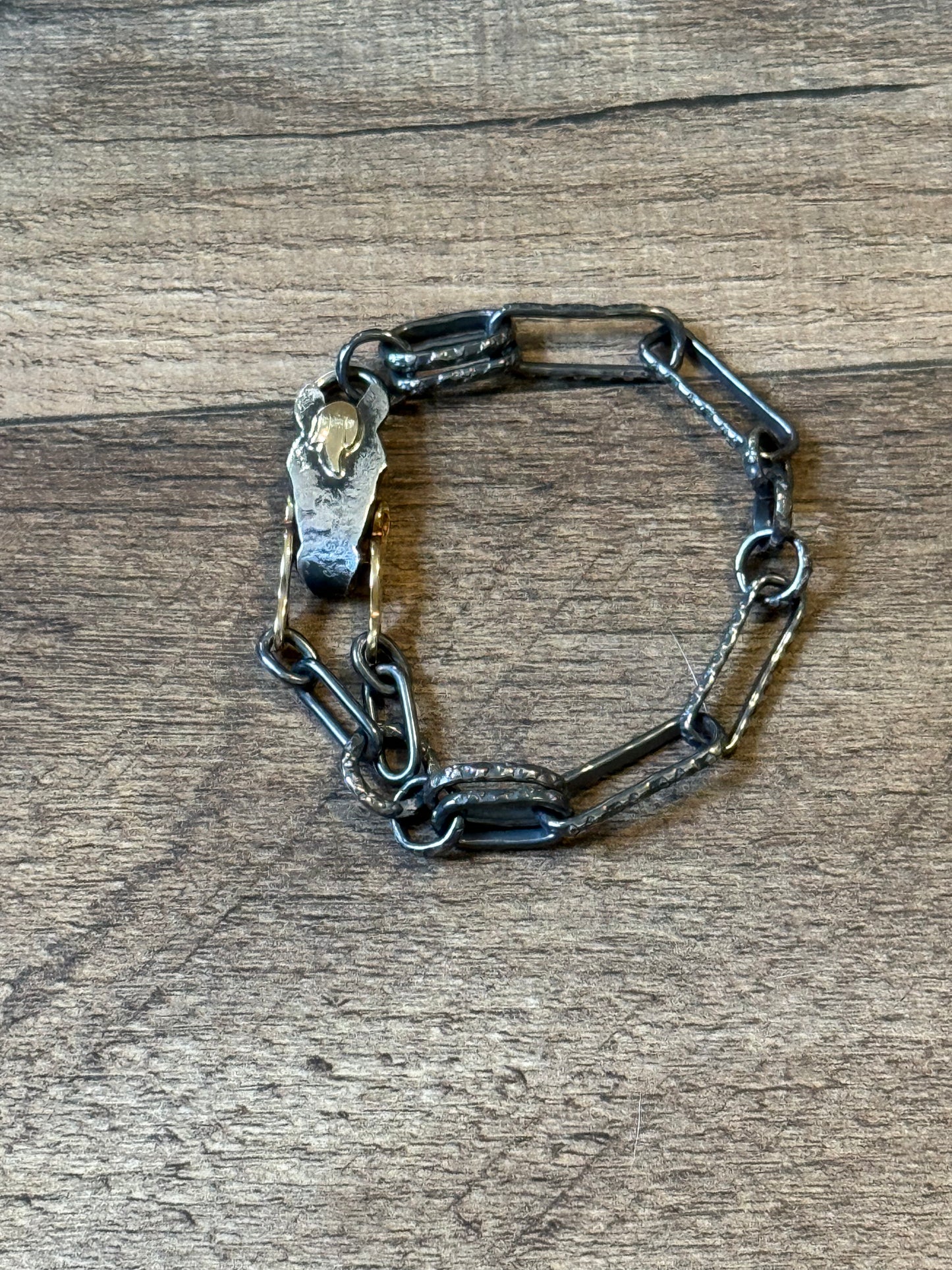 Bad Bronc Long Trot Bracelet 14k Gold and Sterling