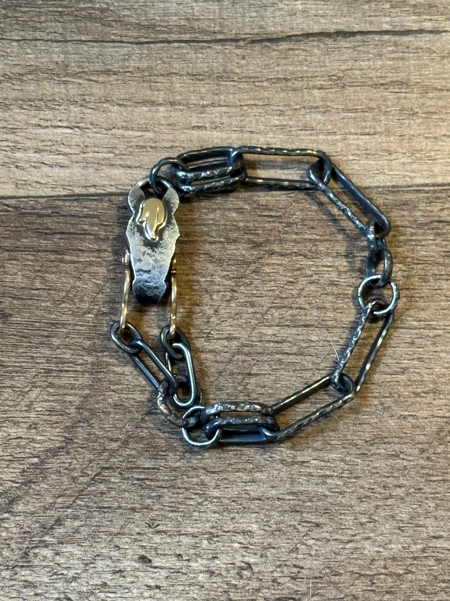 Bad Bronc Long Trot Bracelet 14k Gold and Sterling