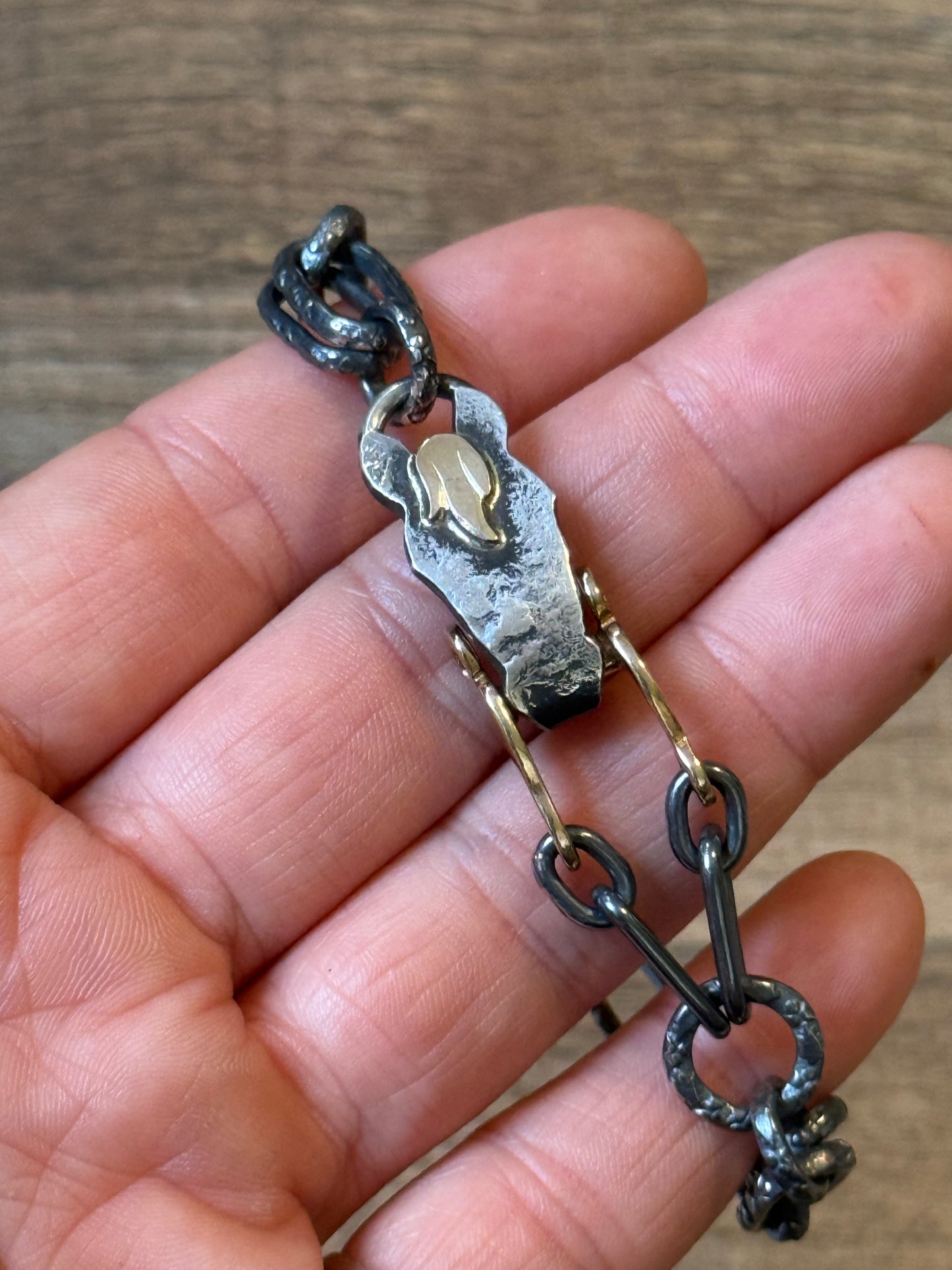 Bad Bronc Long Trot Bracelet 14k Gold and Sterling