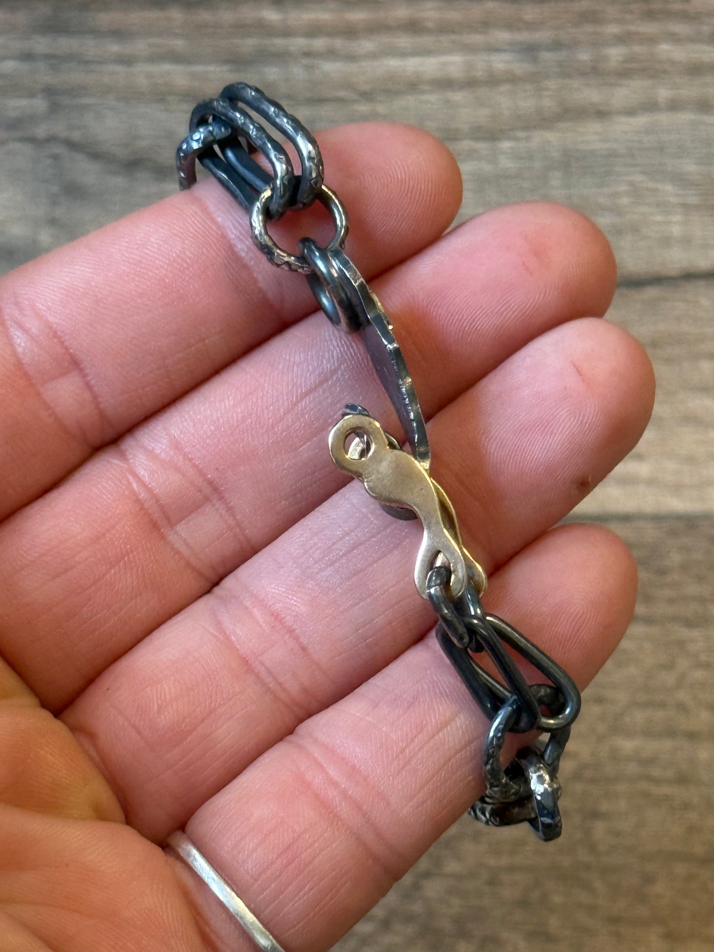 Bad Bronc Long Trot Bracelet 14k Gold and Sterling