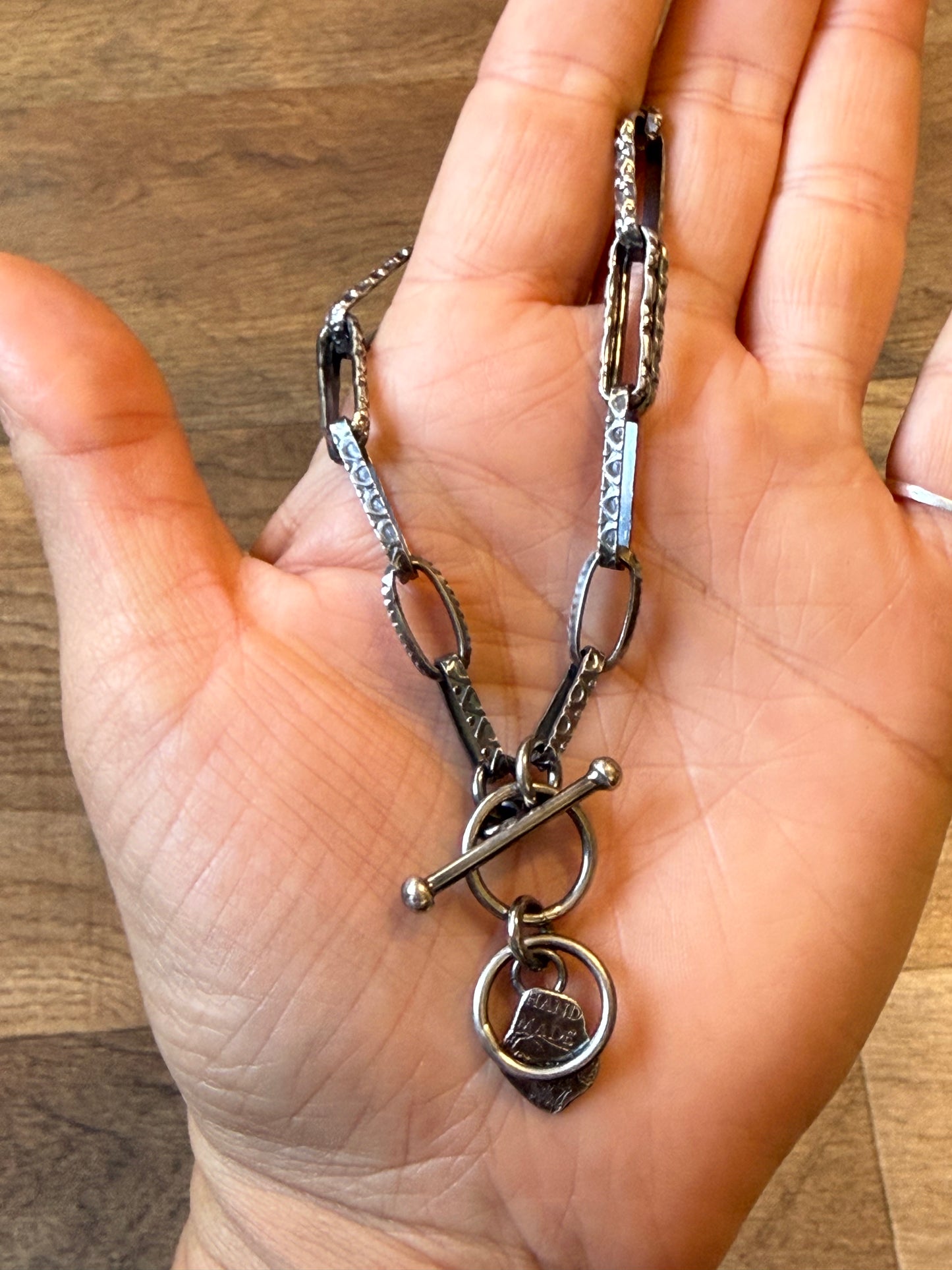 8" - 8.5" Handmade Paperclip Link Bracelet By Bad Bronc