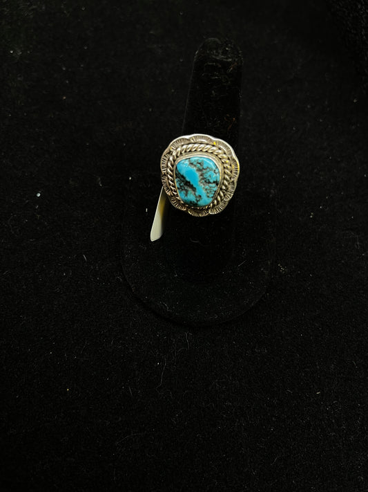 Sleeping Beauty Turquoise Rough Cut Ring