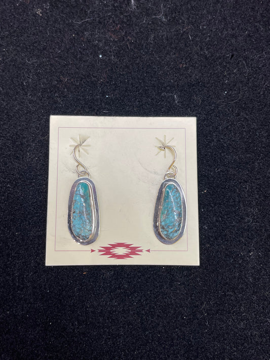 Turquoise Dangle Earrings by Marie Jackson, Navajo