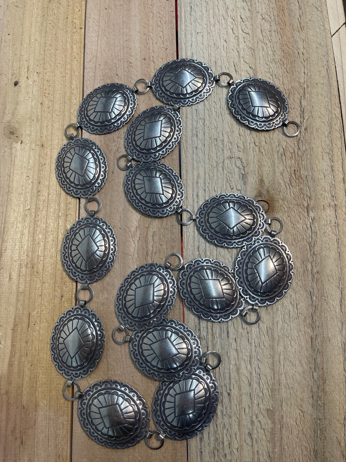 45” Concho Belt Made from Nickel