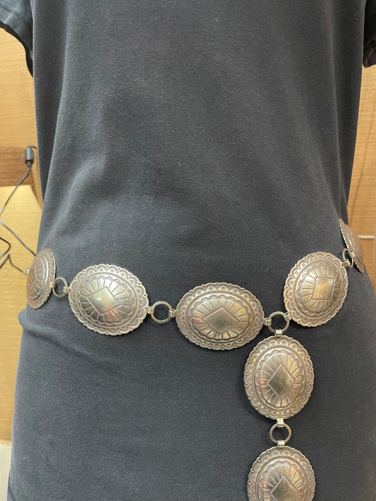 45” Concho Belt Made from Nickel