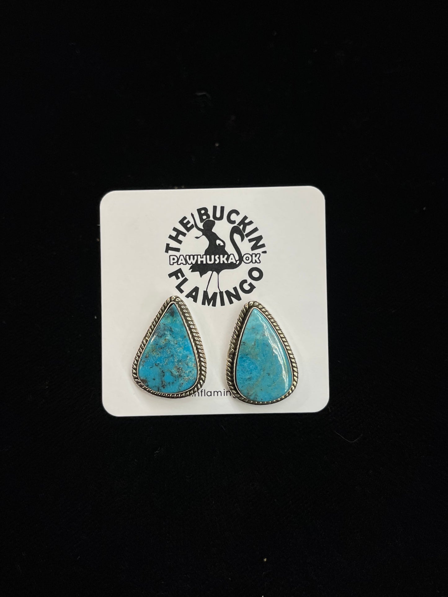 Kingman Turquoise Post Earrings