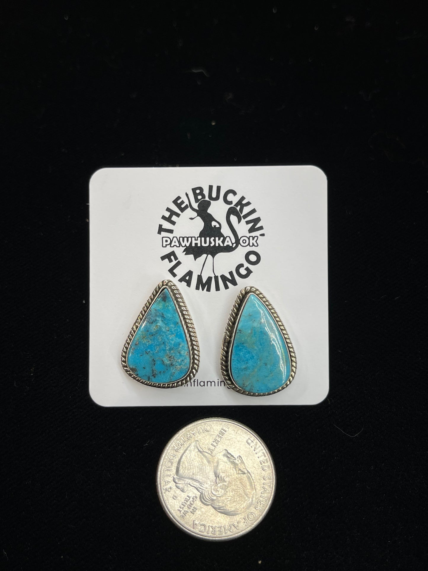 Kingman Turquoise Post Earrings