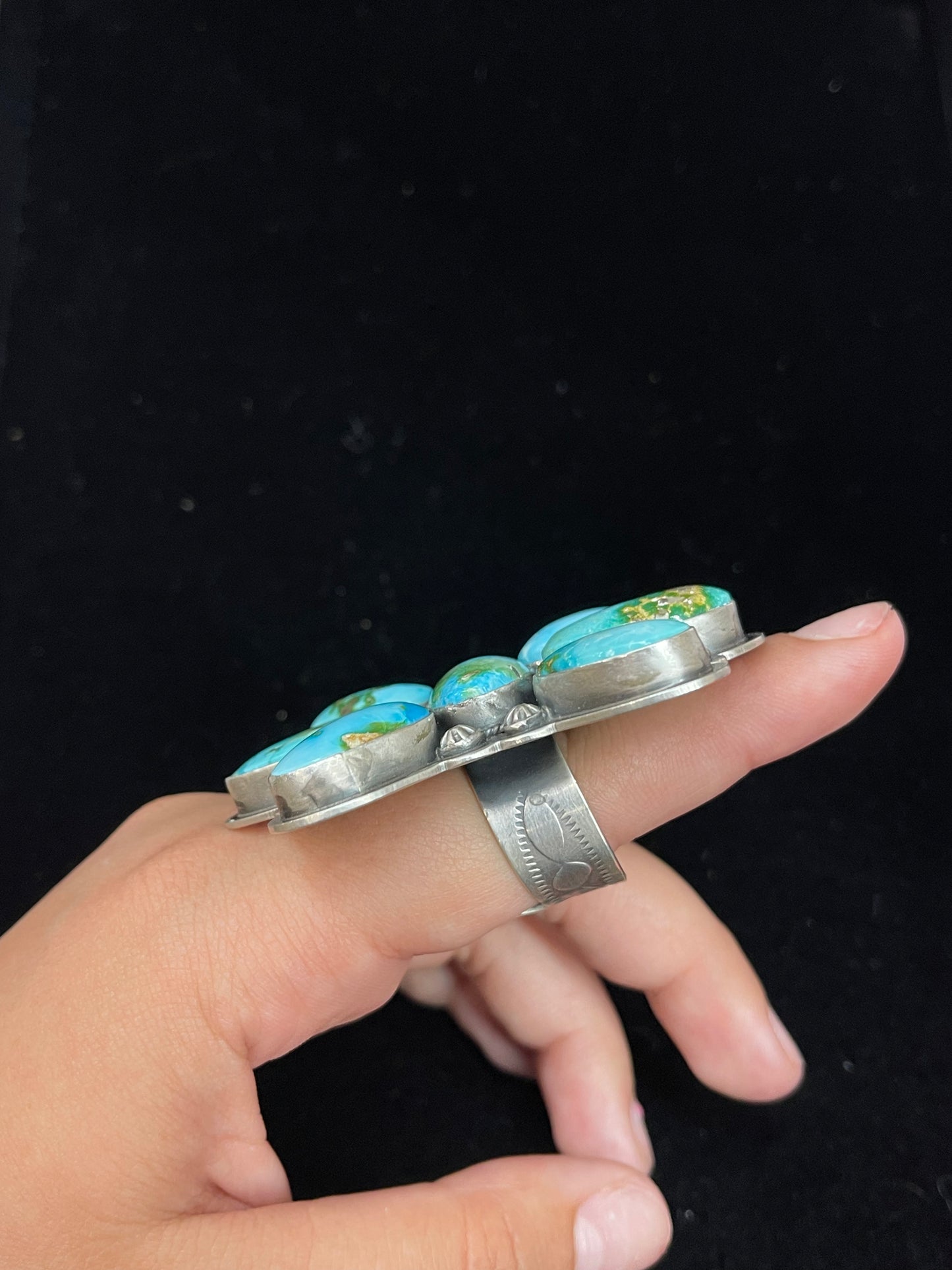 LOT 24 1/12 Adjustable Sonoran Gold Ring by Steven Nez, Navajo