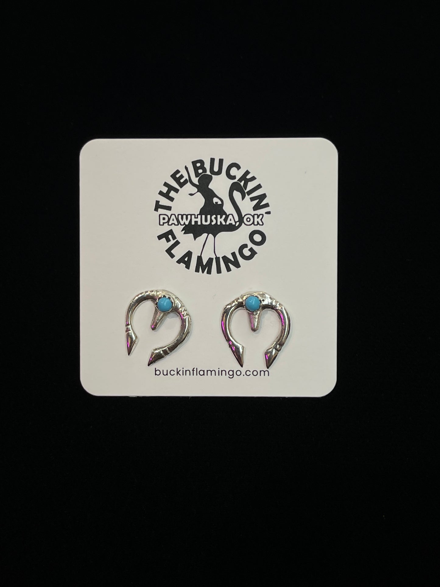 LOT 54 B 1/11 Naja Post Earrings with Sleeping Beauty Turquoise