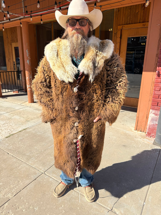 Large - XL Buffalo Coat with Coyote Hides