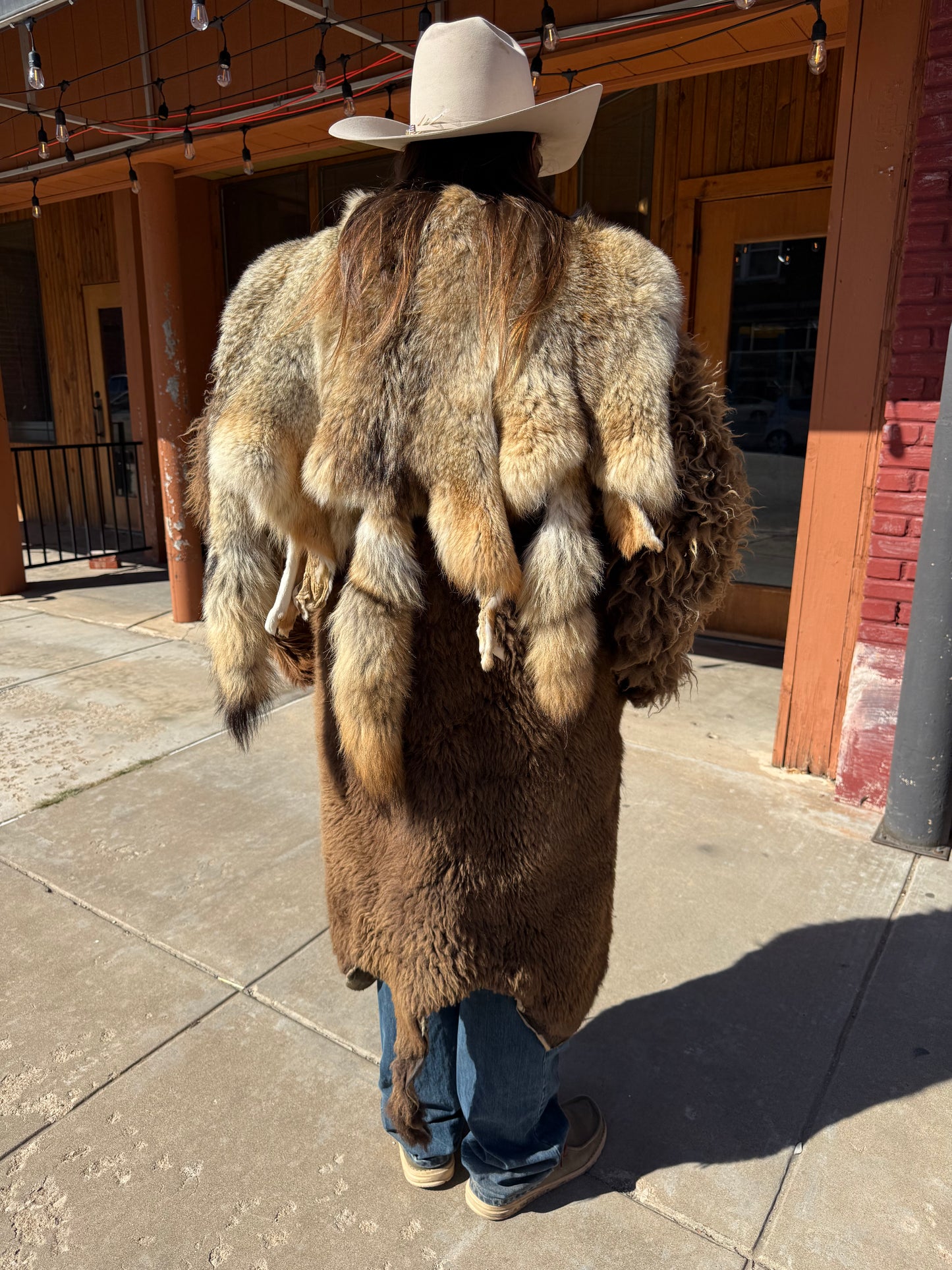 Large - XL Buffalo Coat with Coyote Hides