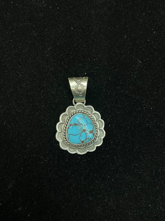 Egyptian Turquoise Pendant with 9mm Bale by John Nelson, Navajo