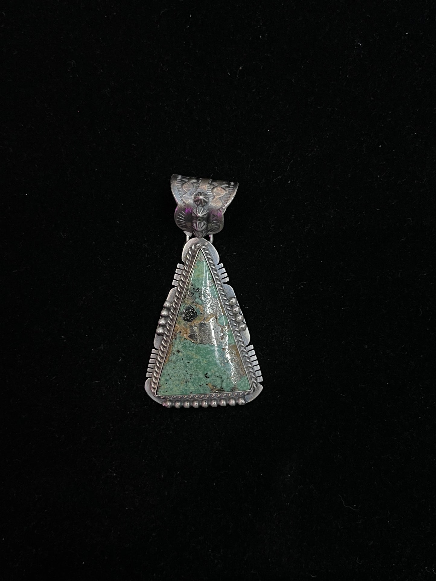 Kings Monassa Turquoise Pendant by John Nelson, Navajo