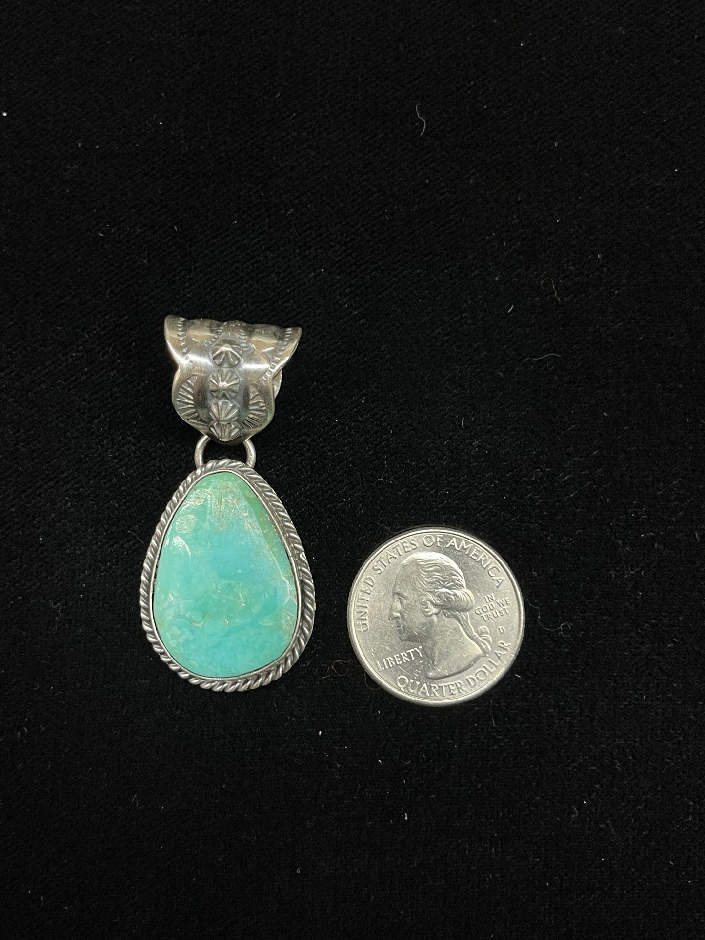 Turquoise Pendant with 11mm Bale by KN