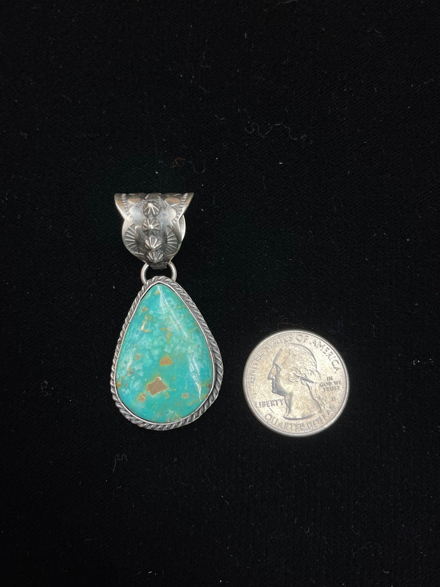 Turquoise Pendant with 11mm Bale by KN