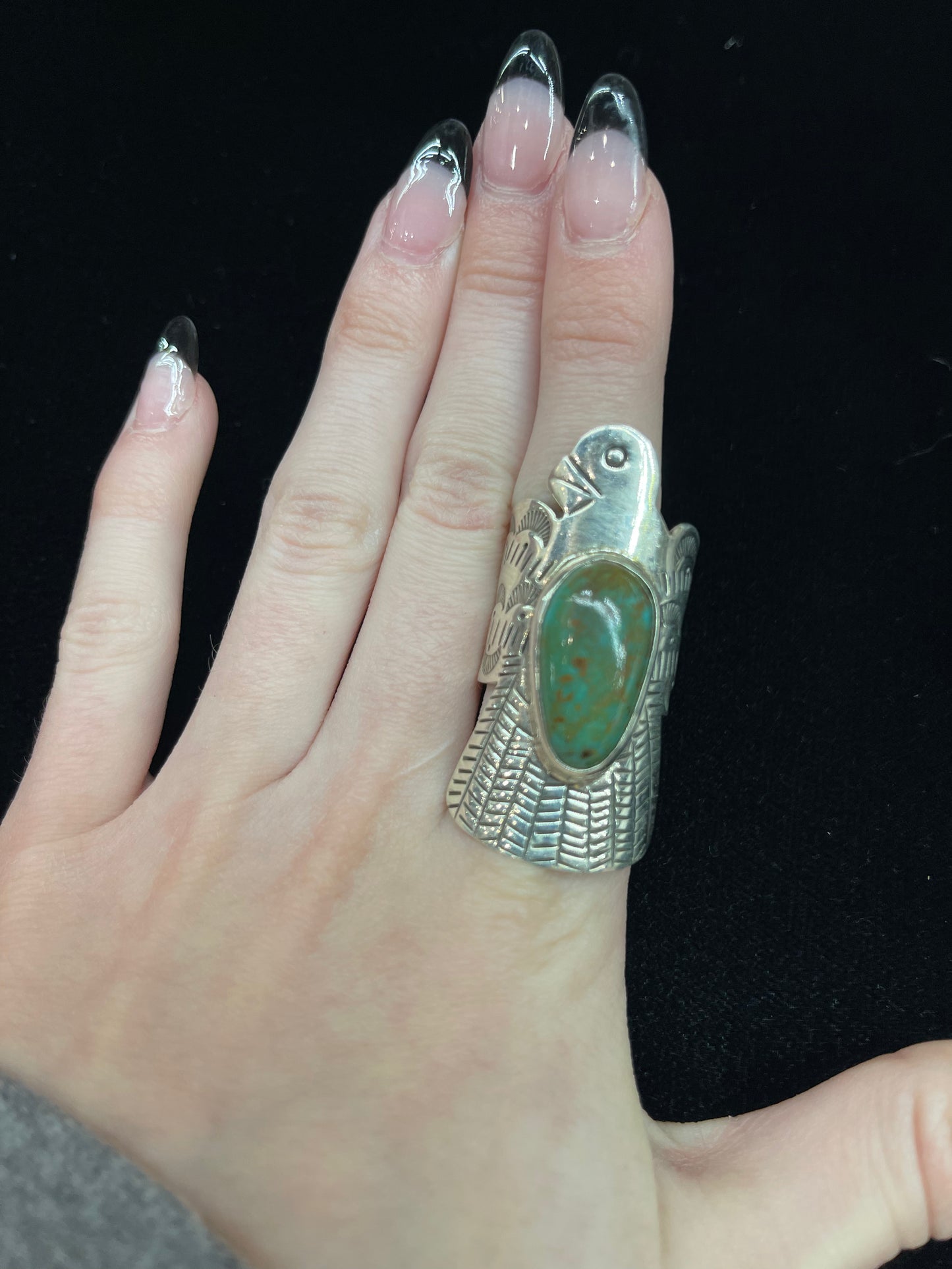 8.0 Royston Turquoise Bird Ring