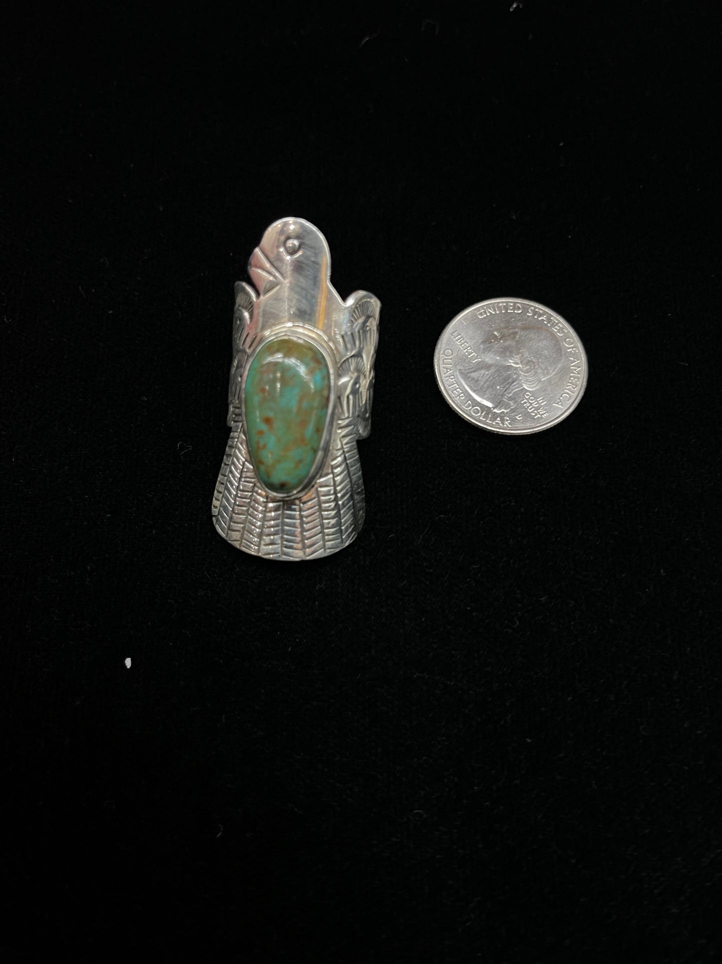 8.0 Royston Turquoise Bird Ring