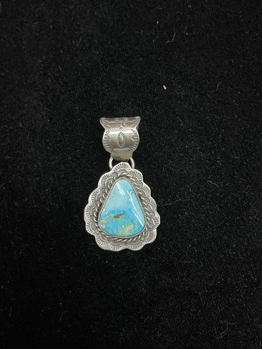 Sonoran Gold Turquoise Pendant by P. Nez, Navajo