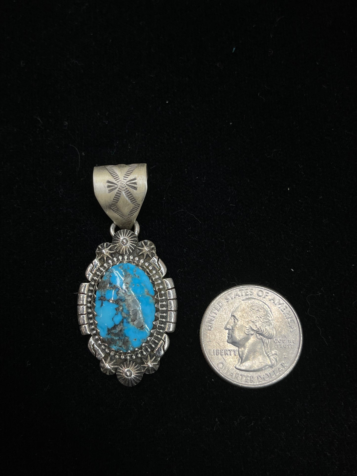 Kingman Turquoise Pendant by Tim Vandever