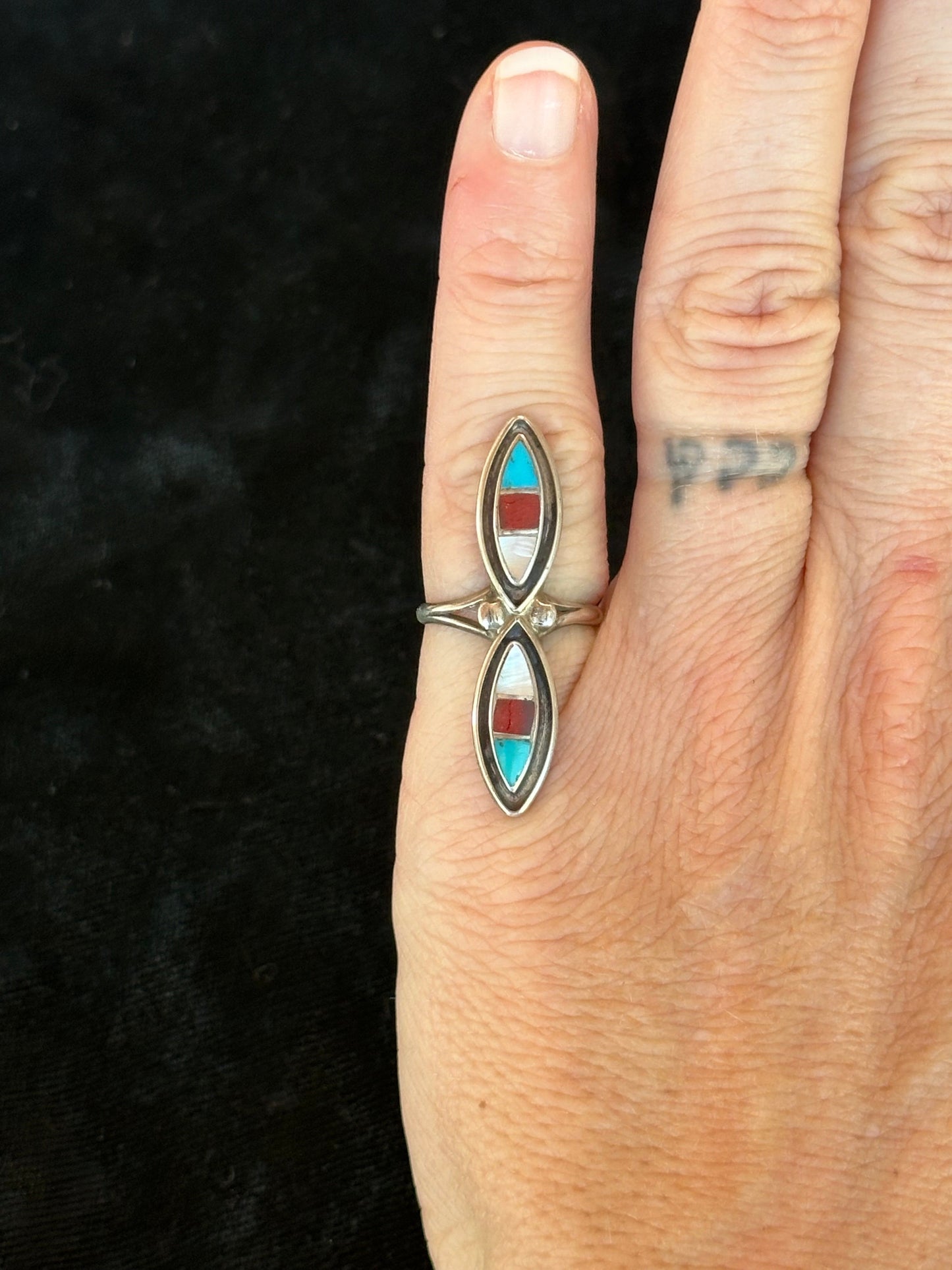 5.0 Multi Stone Inlay Ring