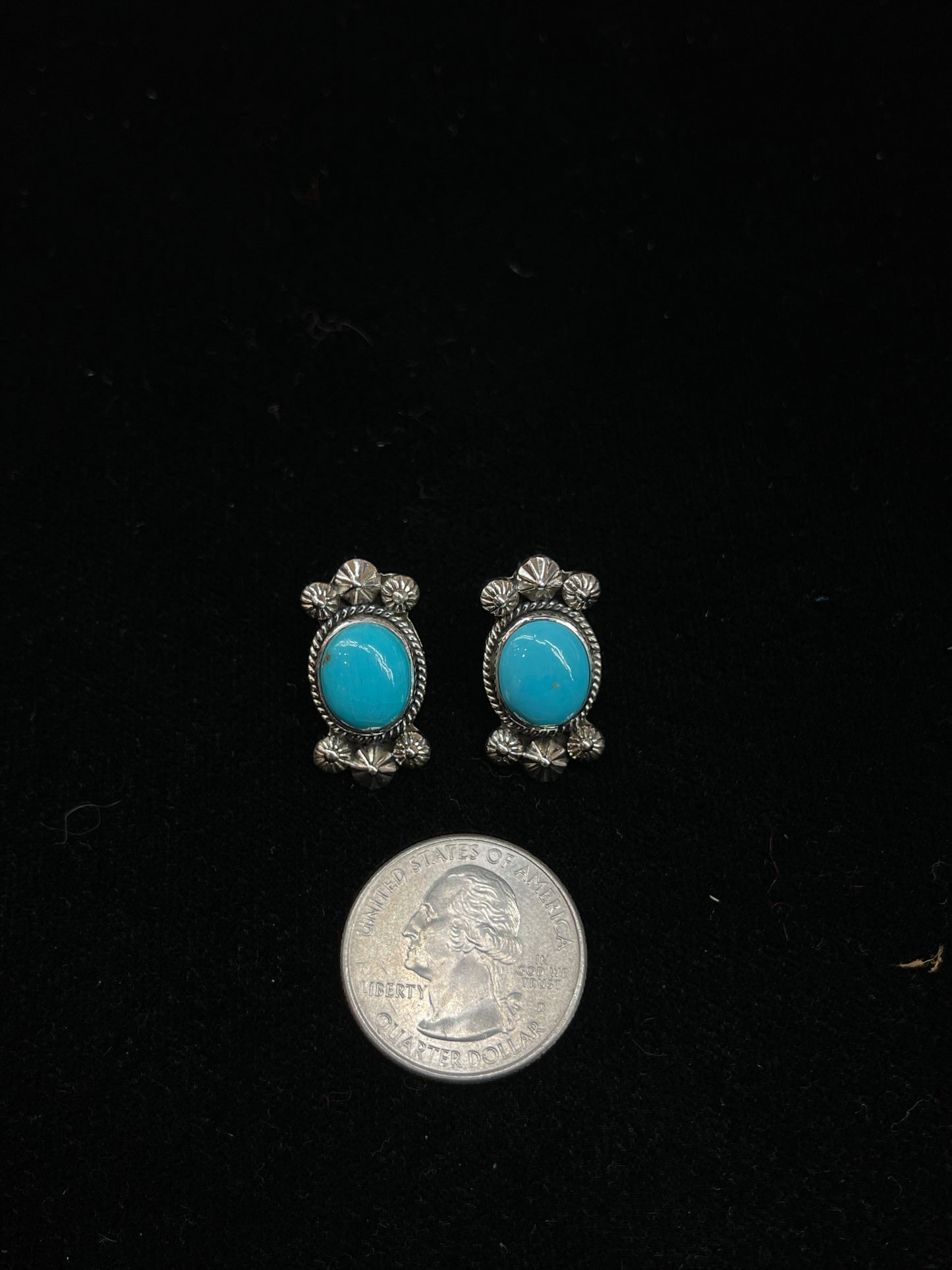 White Water Turquoise Post Earrings