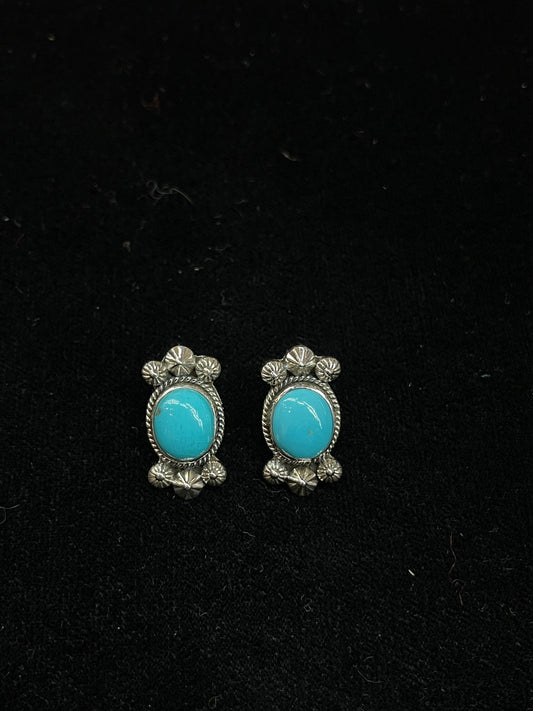 White Water Turquoise Post Earrings