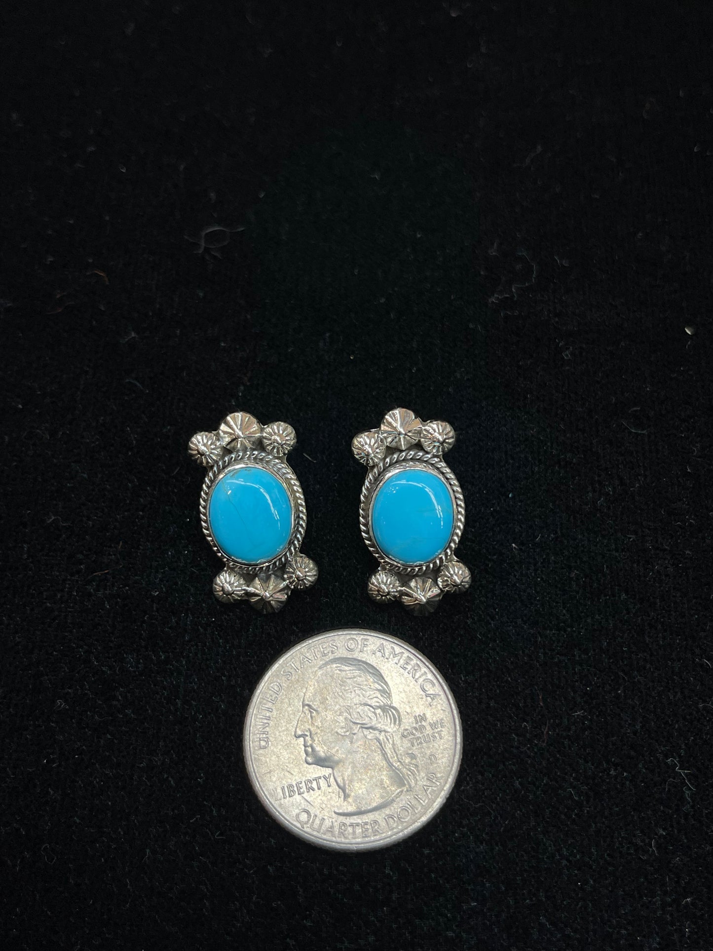 White Water Turquoise Post Earrings