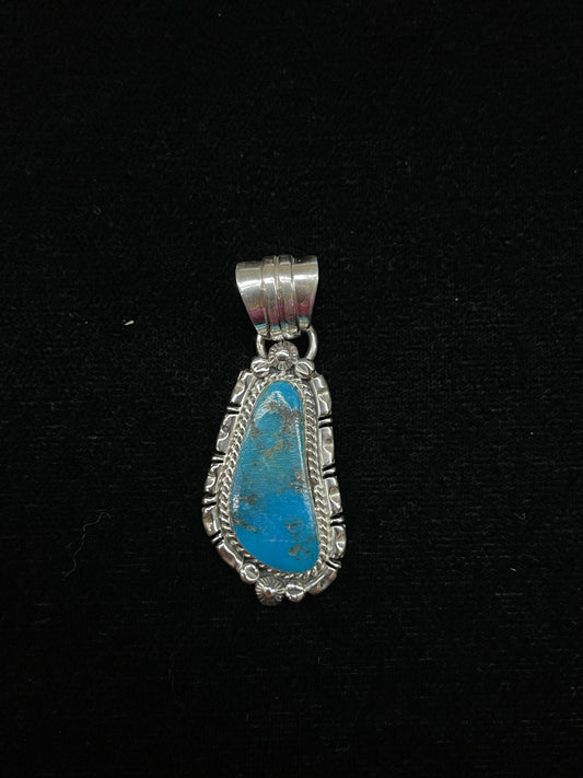 Turquoise Pendant with 7mm Bale by Kiriza Tom, Navajo