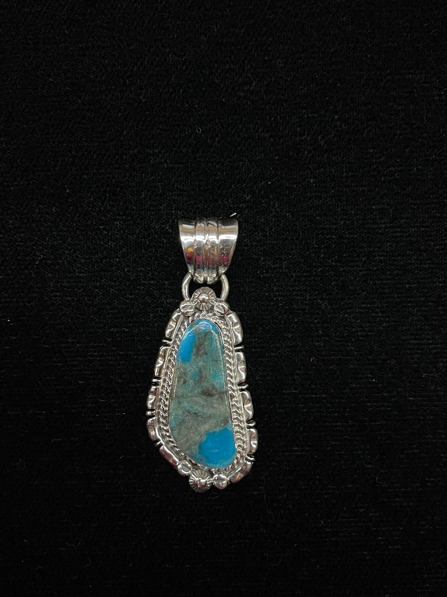 Turquoise Pendant with 7mm Bale by Kiriza Tom, Navajo