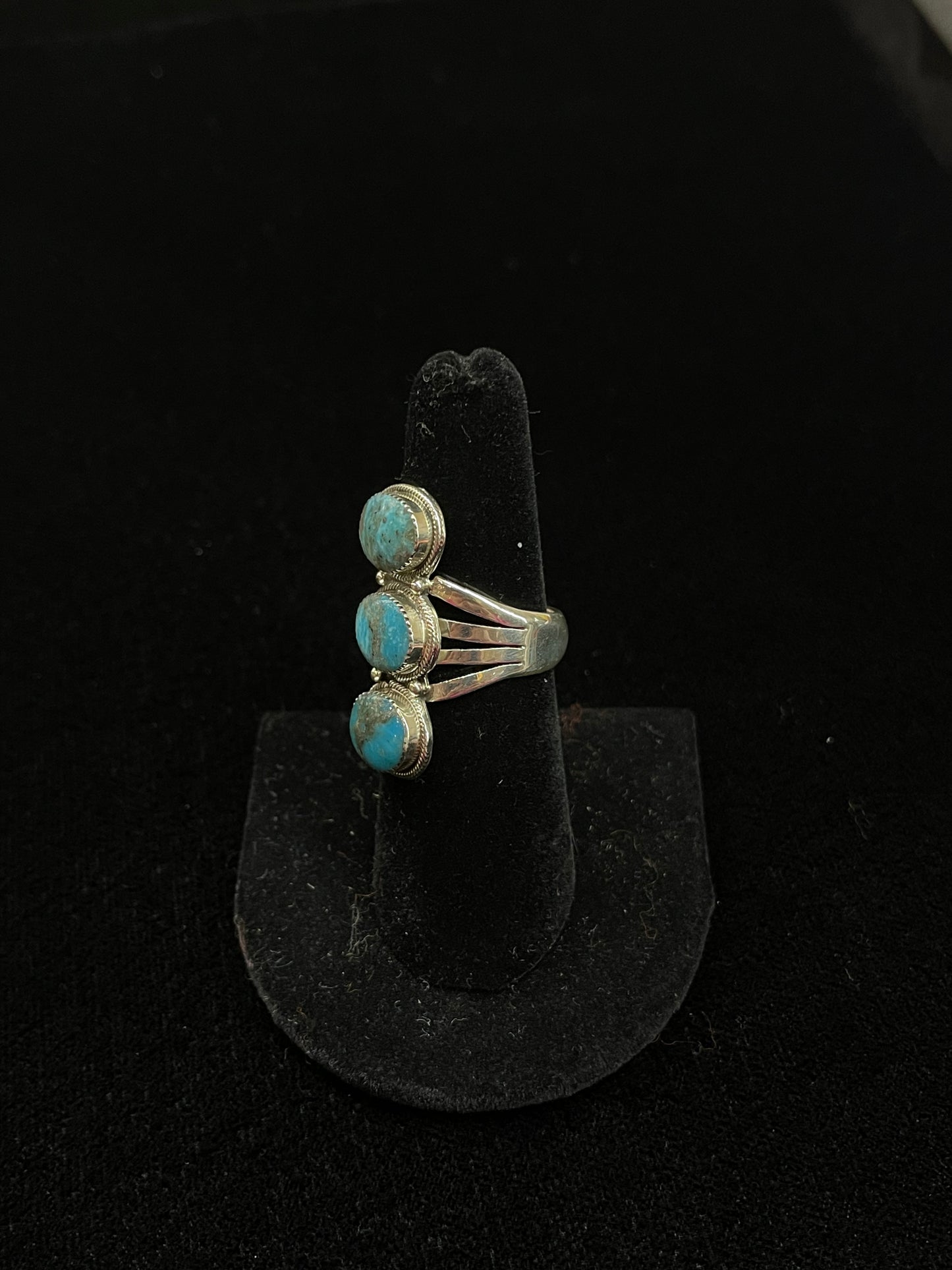 6.75 Turquoise Ring by Sheena Jack, Navajo