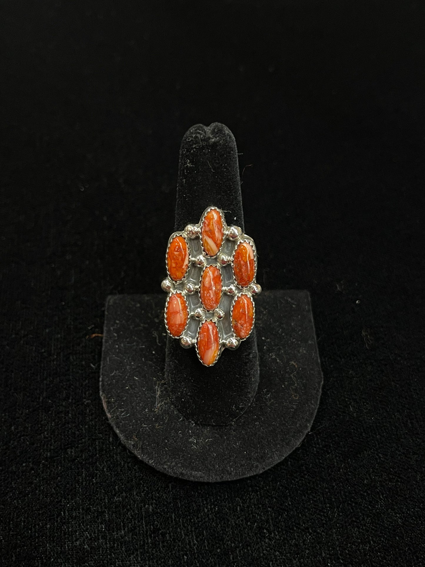 8.5 7 Stone Ring by Roberta Begay, Navajo