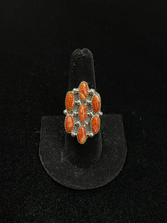 8.5 7 Stone Ring by Roberta Begay, Navajo