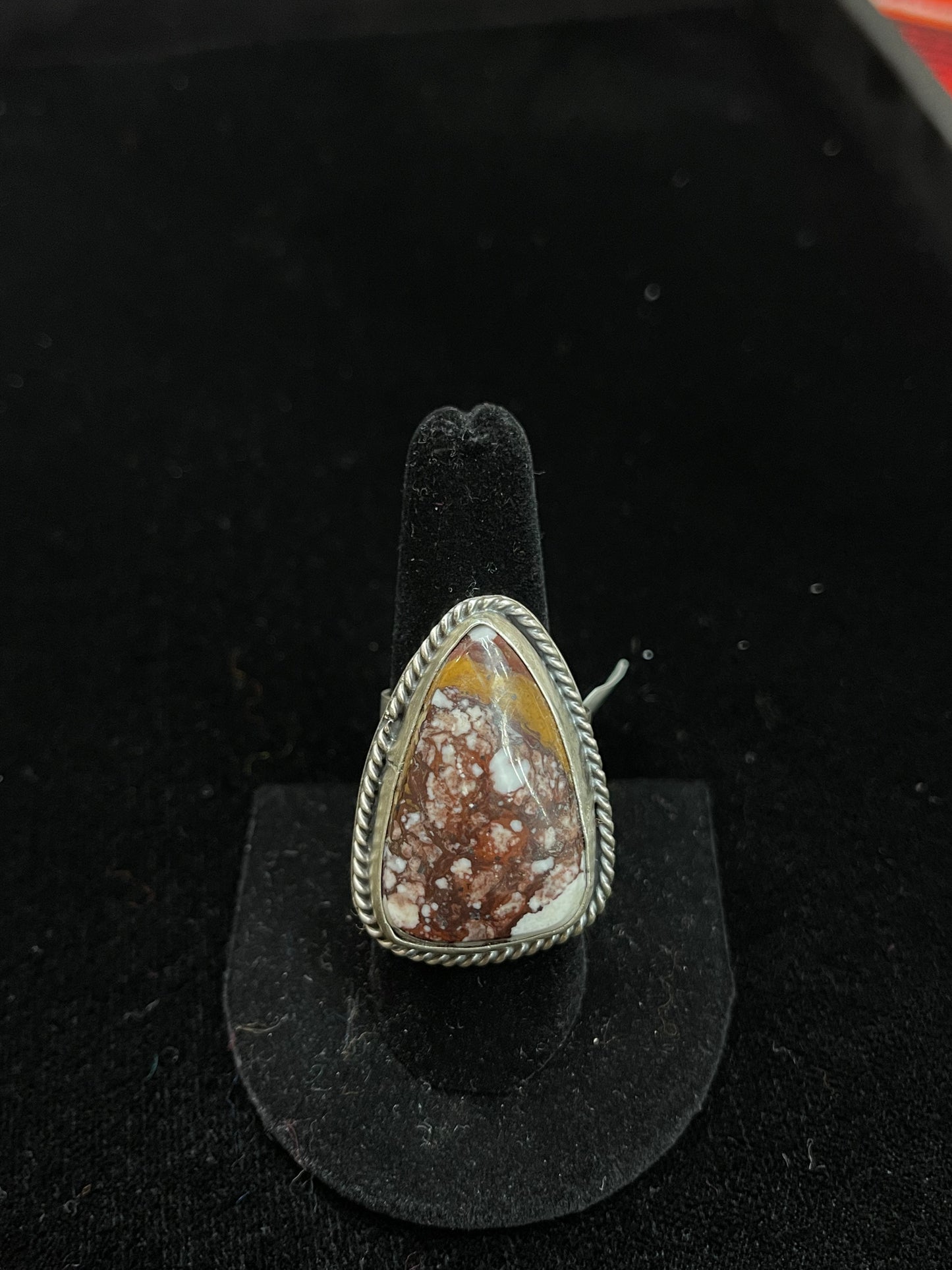 9.0 Wild Horse Ring by T. Nez Sr, Navajo