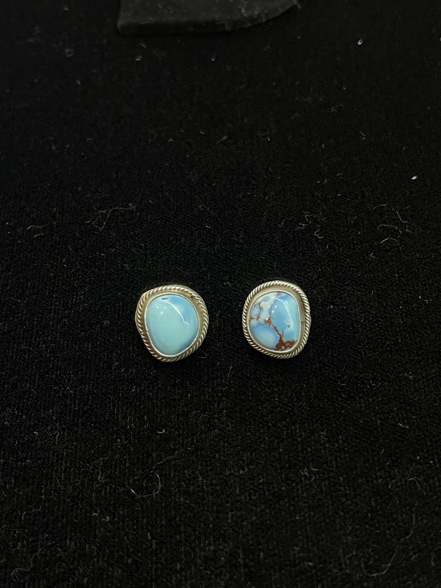 Golden Hills Post Earrings by Tatum Skeets, Navajo