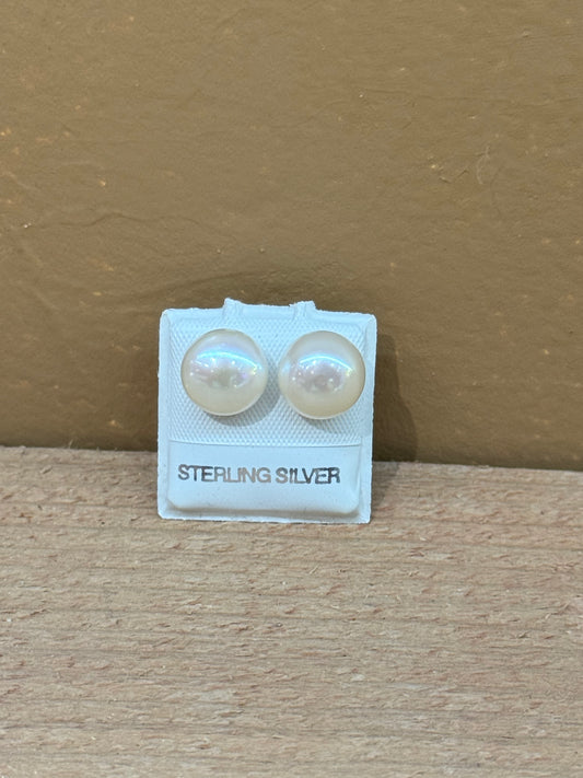 10mm Fresh Water Pearl Post Earrings
