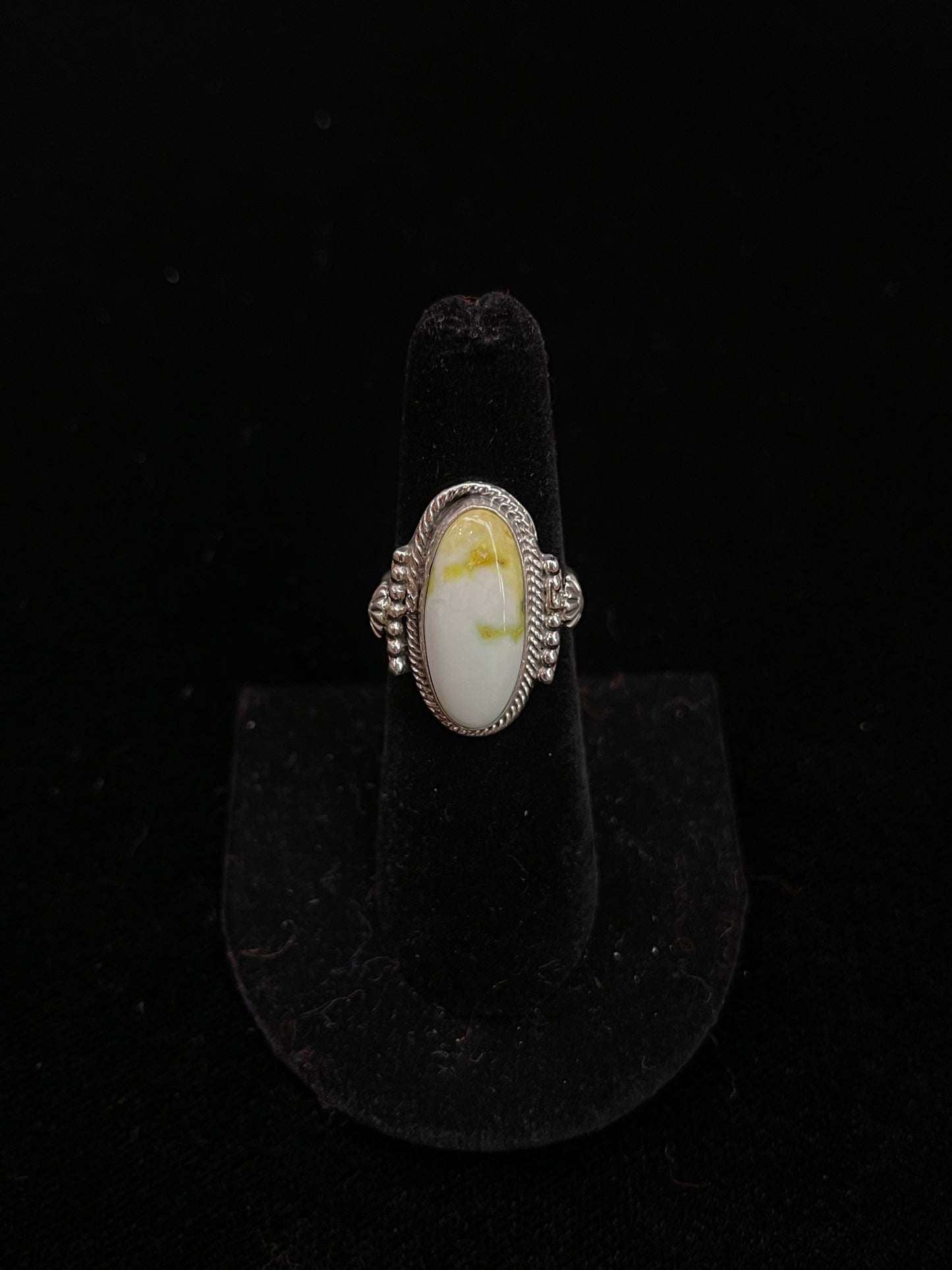 6.0 Palomino Turquoise Ring by Andrew Vandever, Navajo