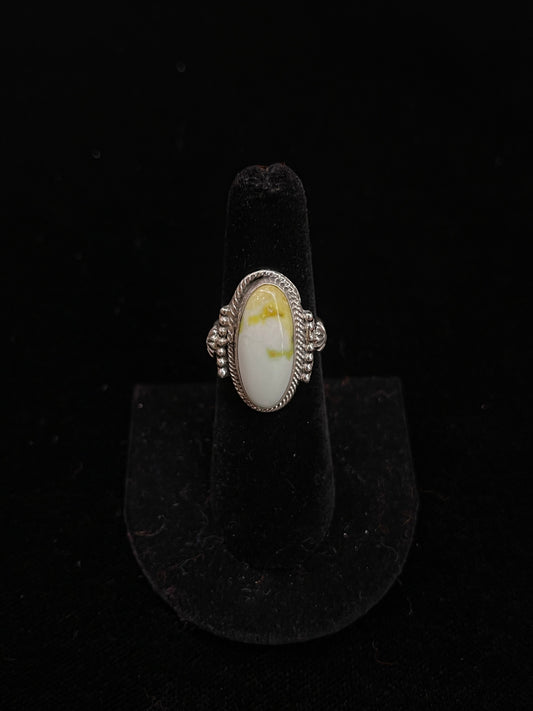 6.0 Palomino Turquoise Ring by Andrew Vandever, Navajo