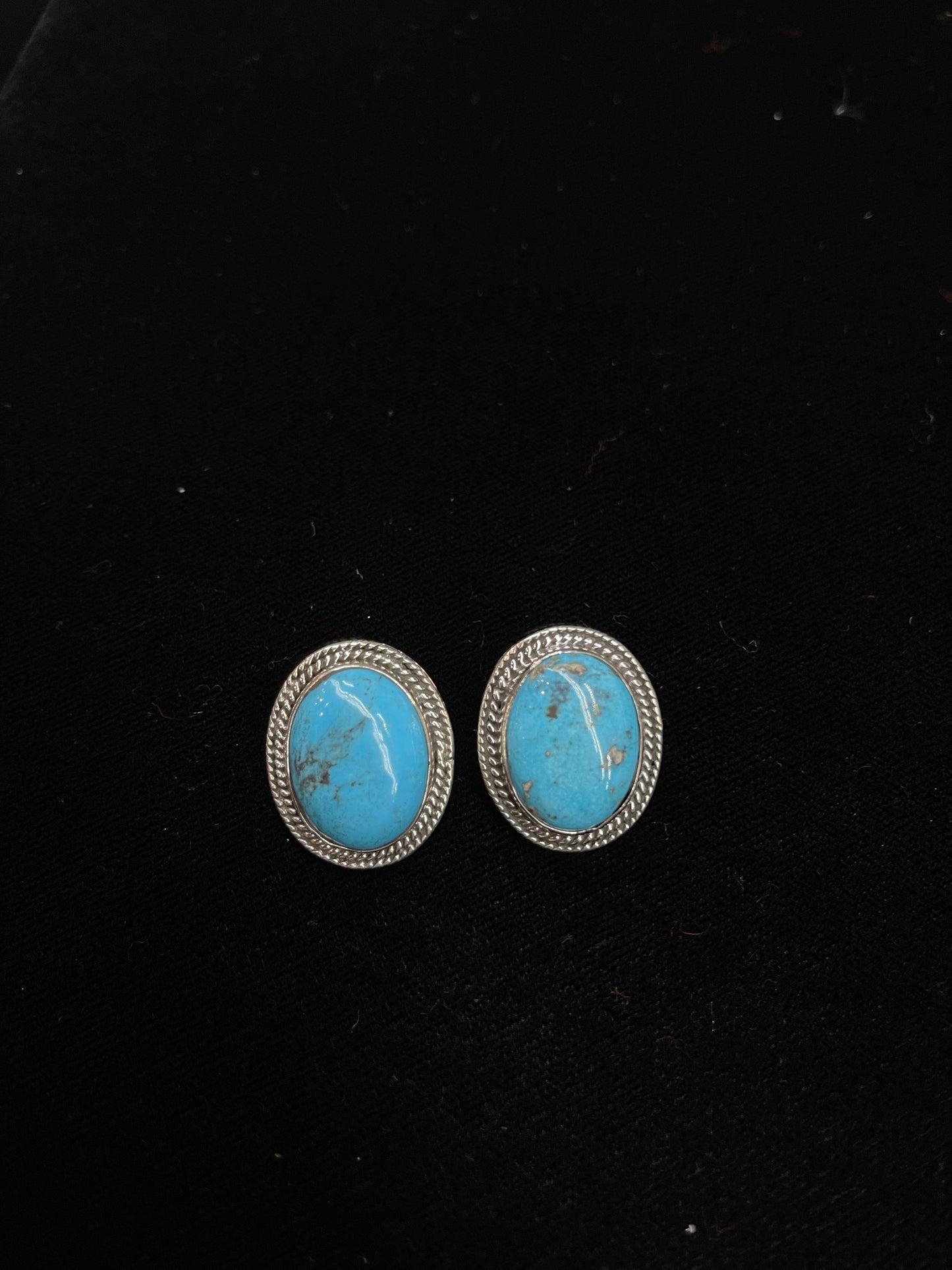 Turquoise Post Earring with Post at Top