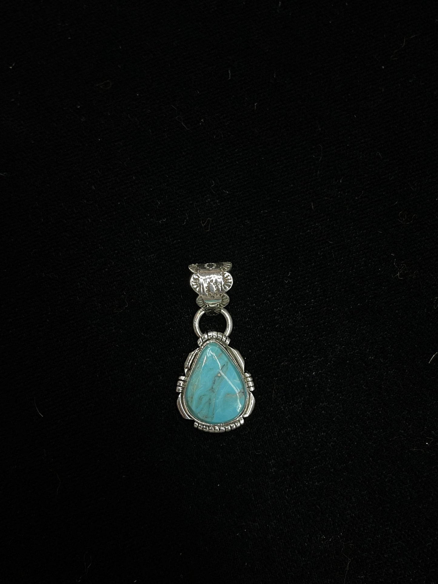 7.5mm Bale Kingman Turquoise Pendant