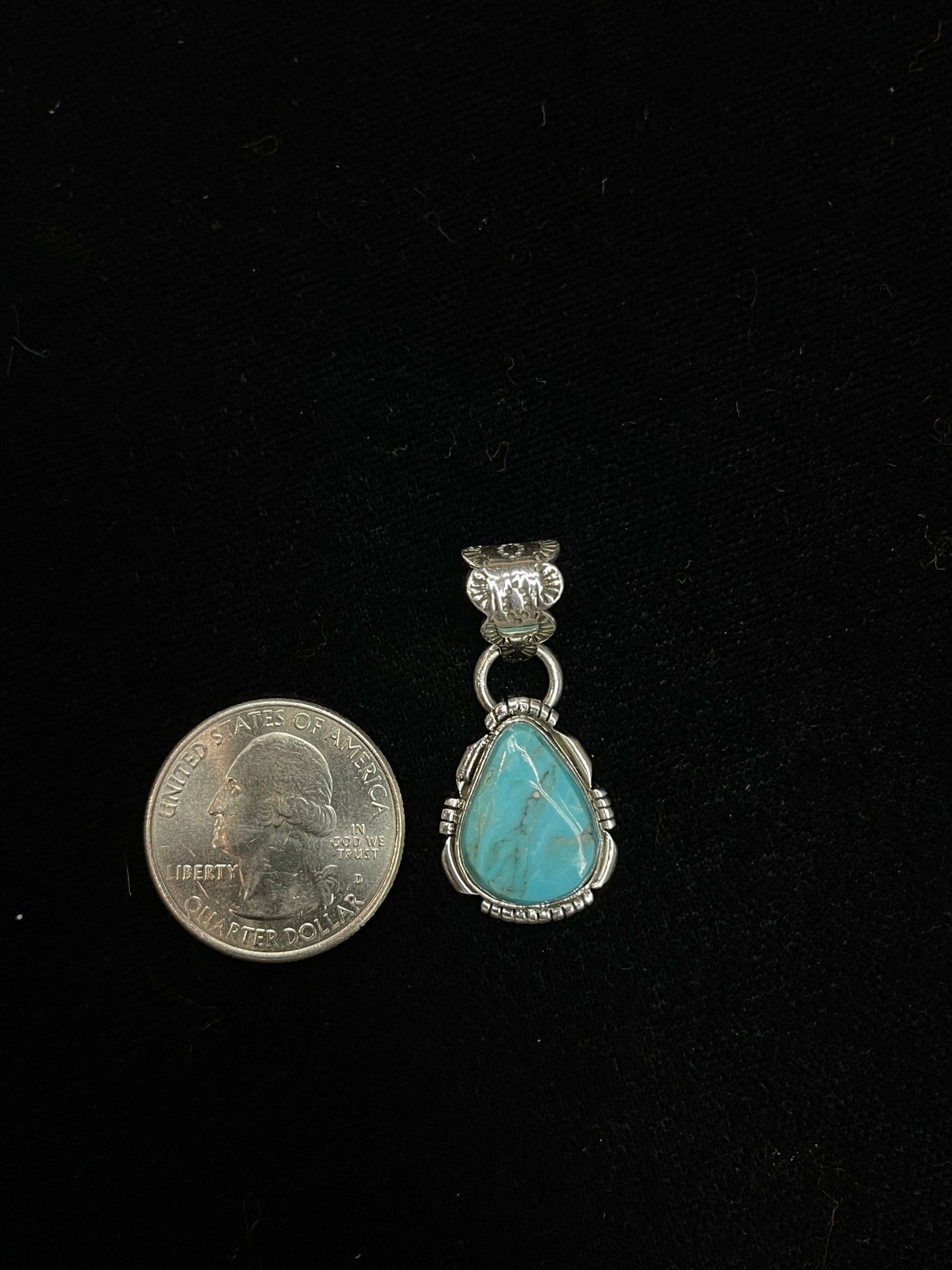 7.5mm Bale Kingman Turquoise Pendant