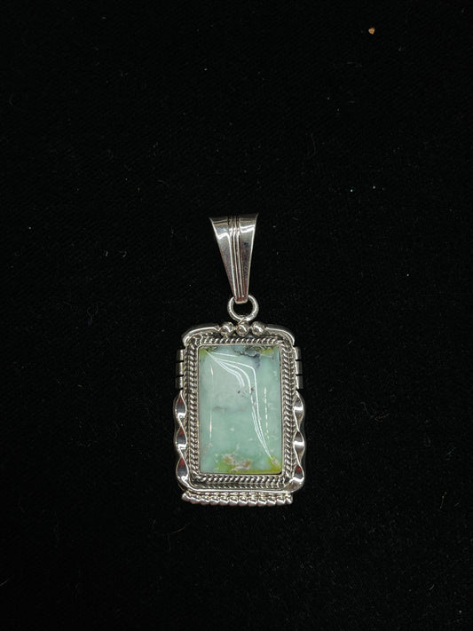 Palomino Turquoise Pendant by Samuel Yellowhair, Navajo