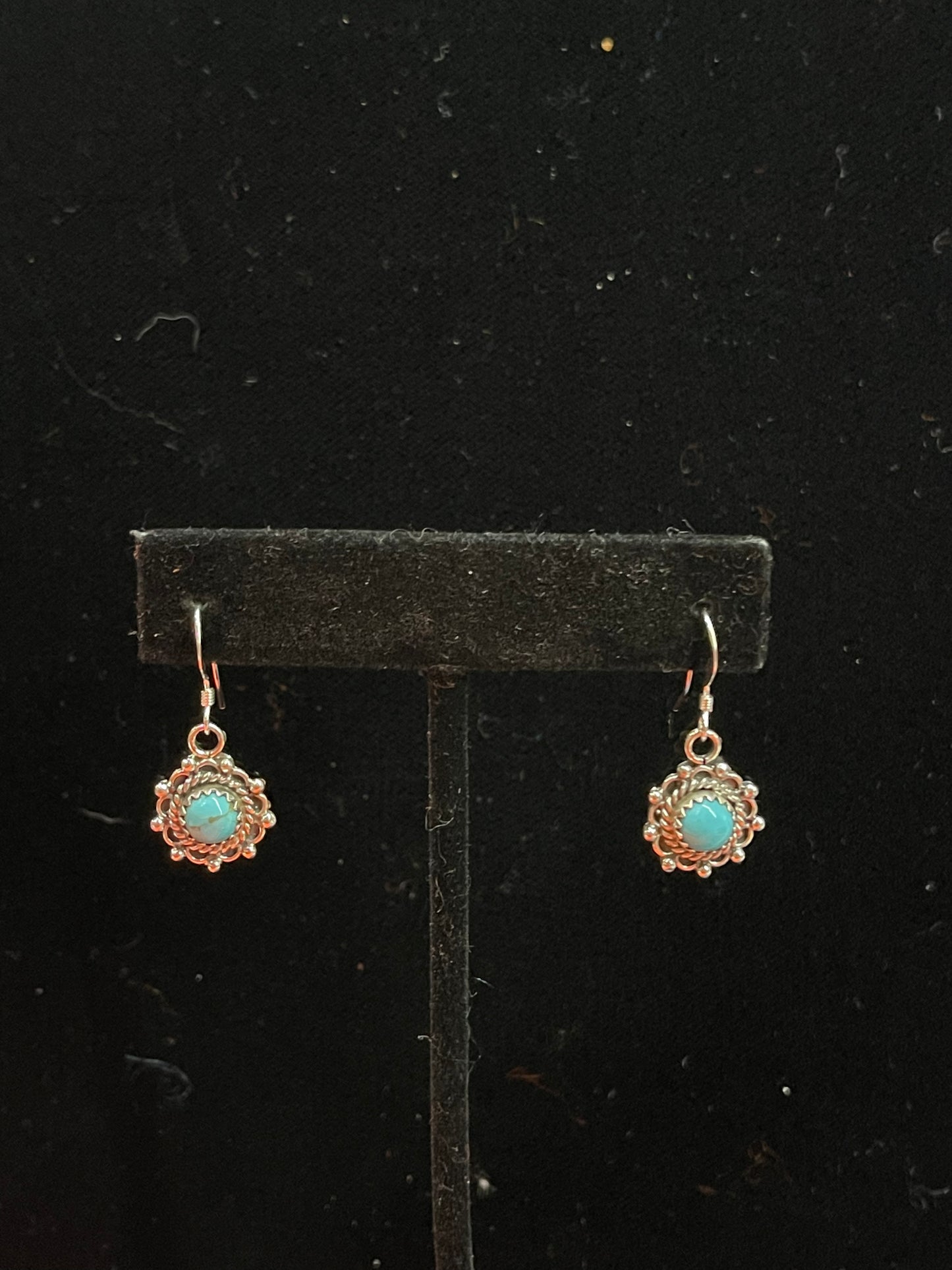 Turquoise Dangle Earrings by Emery Spencer, Navajo