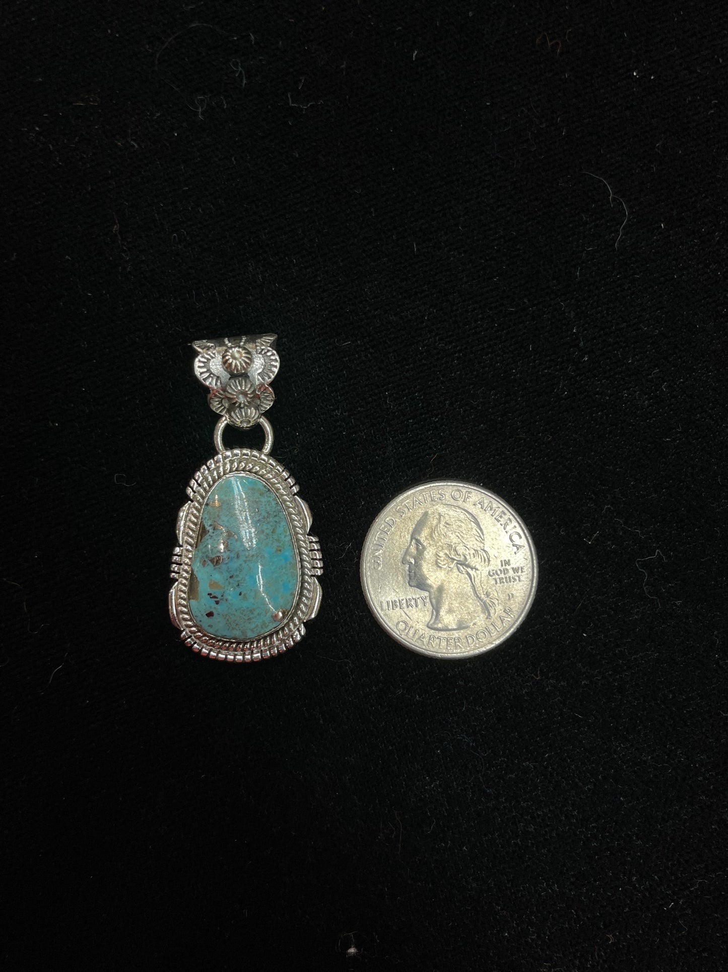 Turquoise Pendant with 8mm Bale by Zia