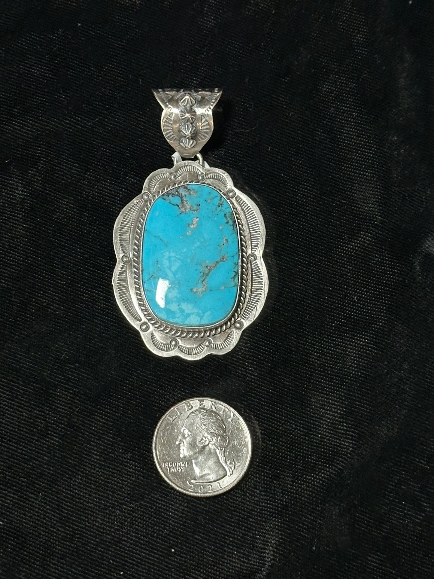 Kingman Turquoise Pendant by John Nelson