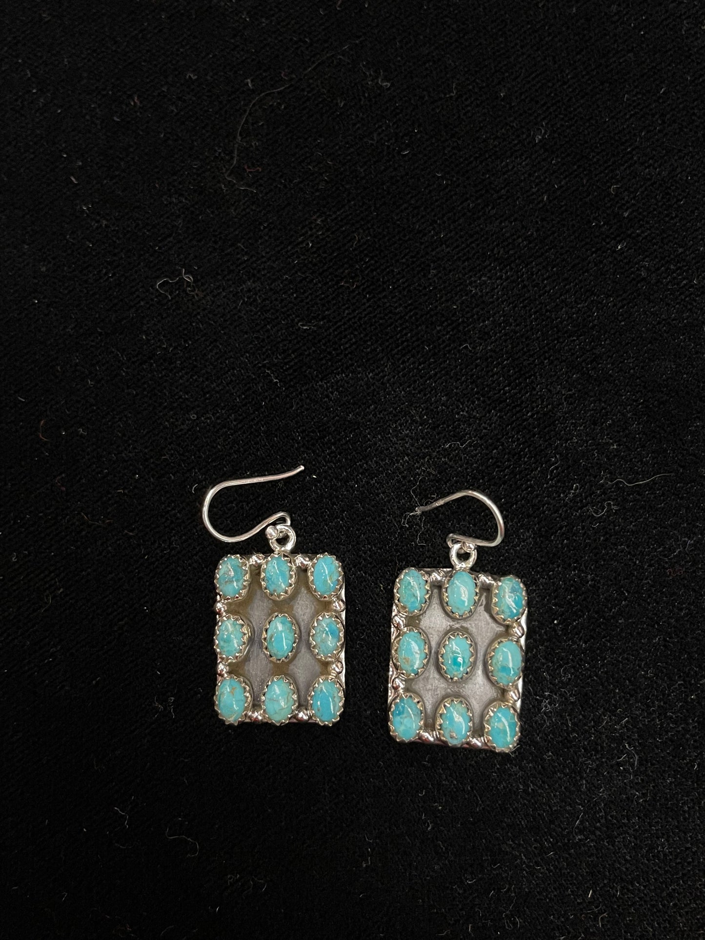 Kingman Turquoise Dangle Earrings by Hada