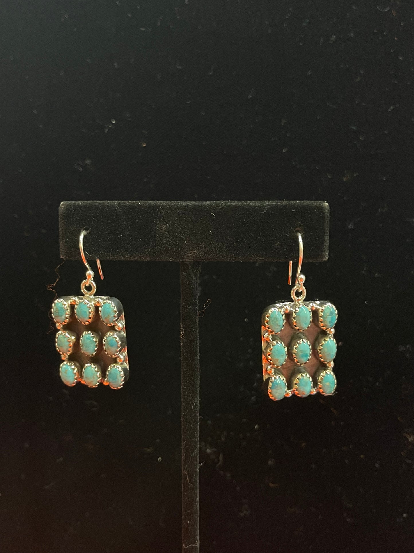 Kingman Turquoise Dangle Earrings by Hada